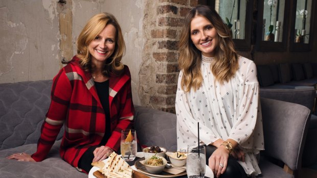 Naomi Simpson and Kate Waterhouse at Beta Bar in Sydney.