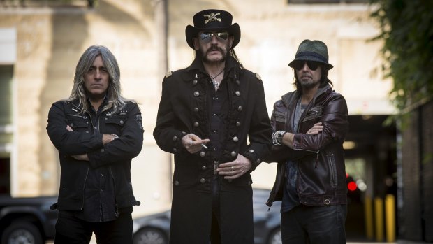 Motorhead: (left to right) Mikkey Dee, Lemmy and Phil Campbell.