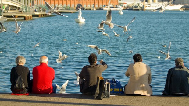 Baby Boomers relaxing on a tour of Spain.