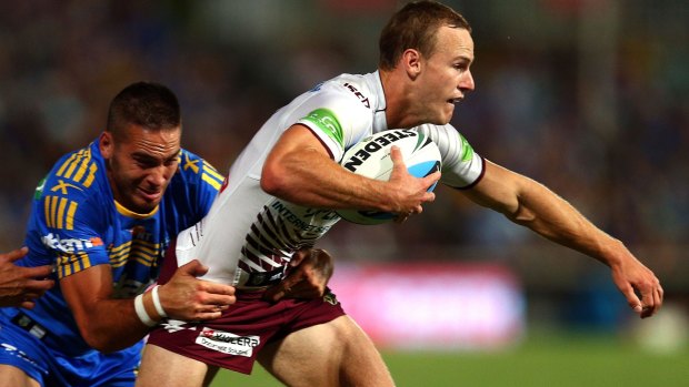 Heading north: Daly Cherry-Evans in action for Manly against Parramatta.