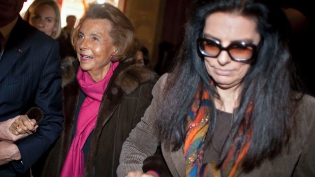 Liliane Bettencourt (left) and her daughter Francoise Bettencourt-Meyers had a "difficult relationship".