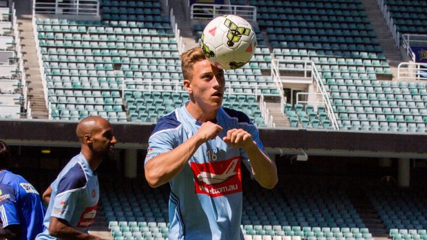 Long-term vision: Defender Alex Gersbach is keen to nail down a permanent starting spot at Sydney FC.