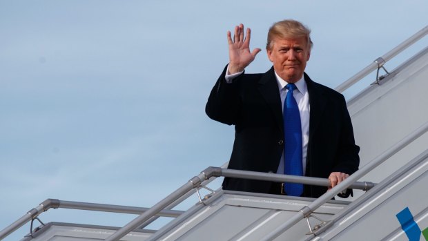 Donald Trump arriving in Switzerland this week.