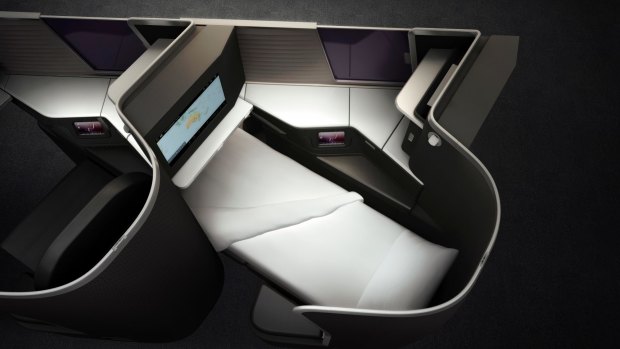 Virgin Australia's new business class seat.