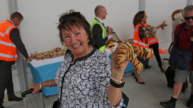 A ceremonial water cannon salute marked the arrival of the first Tigerair flight into Canberra