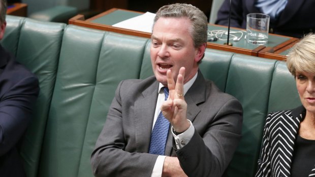 Christopher Pyne has emphasised the vocational slant of tertiary education.