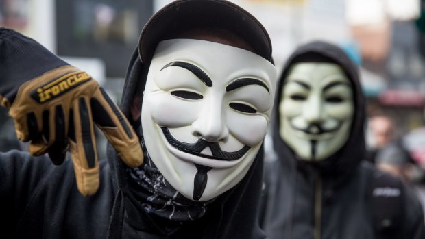 Wearing a mask at a protest rally is evidence of intent to perpetrate acts likely to be unlawful.