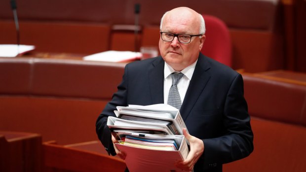 Attorney-General George Brandis during question time on Monday.