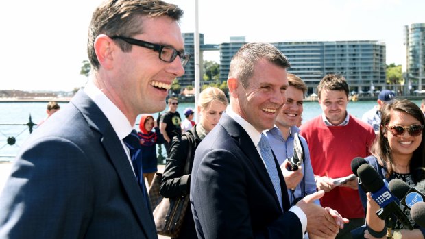 Under fire: Finance Minister Dominic Perrottet and Premier Mike Baird.