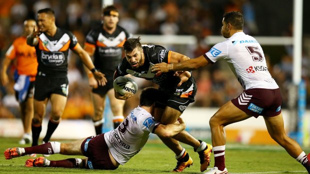 Main man: James Tedesco grabbed a brilliant hat trick in the big win.