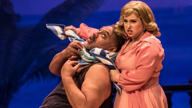 Carry on: Osmin (Eddie Muliaumaseali'i) and Blonde (Hannah Dahlenburg) in Melbourne Opera's The Abduction from the Seraglio.