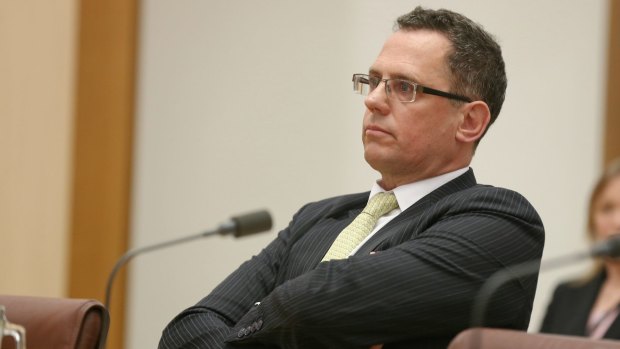 Justin Gleeson SC appearing before the Senate inquiry on October 14.
