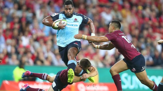 Out: Injury will keep blockbusting Waratahs winger Taqele Naiyaravoro out of the clash with Auckland.