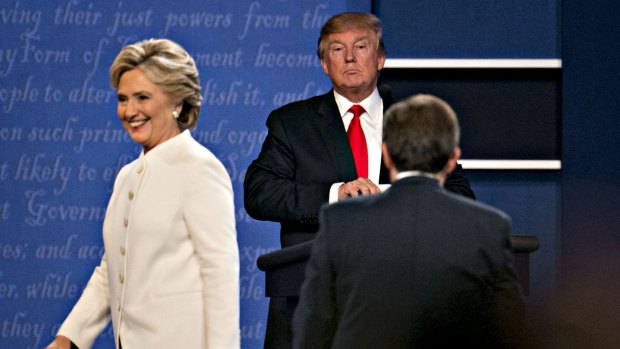 Hillary Clinton and Donald Trump during one of their bitter 2016 campaign debates.