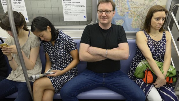 Women crowded by manspreading is an international problem. 