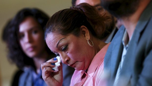 Clara Gomez Gonzalez cries as she remembers the Tlatlaya massacre, in which her 15-year-old daughter was killed. 