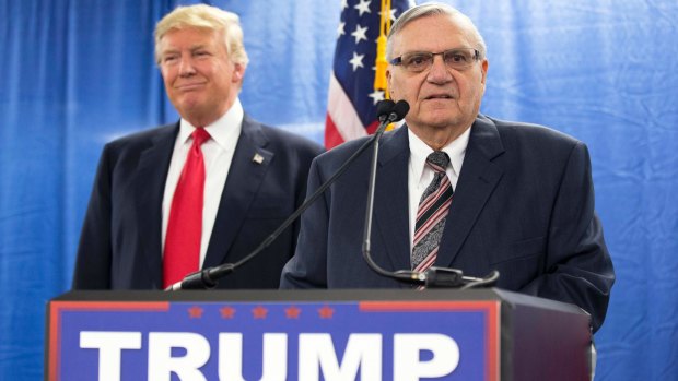 Donald Trump and Joe Arpaio during the presidential election campaign.