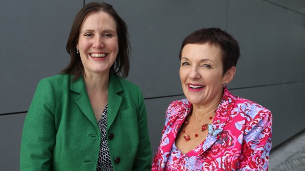 Small Business Minister Kelly O'Dwyer with Small Business and Family Enterprise Ombudsman Kate Carnell.