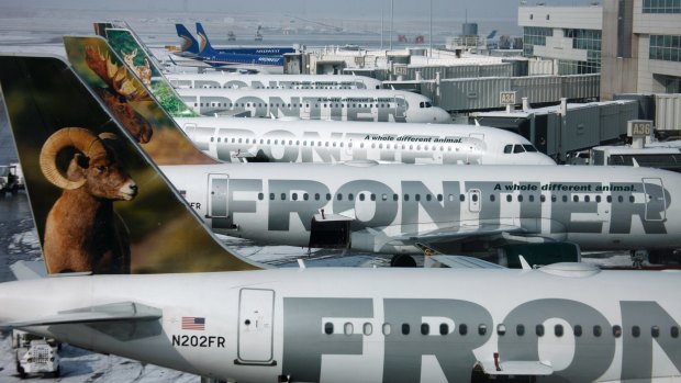 Denver-based Frontier is one of America's self-proclaimed "ultra-low-cost"  carriers. Which means it charges for everything, including hand luggage. 