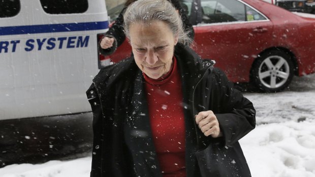 Julie Patz, mother of Etan Patz, returns to the courthouse after a break in her testimony in New York.