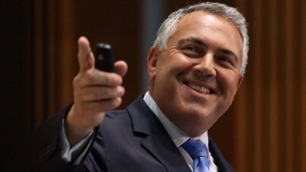 Treasurer Joe Hockey delivered the 2015 Intergenerational Report at Parliament House in Canberra on Thursday 5 March 2015. Photo: Andrew Meares