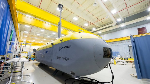 Boeing's Echo Voyager, a 15-metre underwater drone, can stay at sea for months.