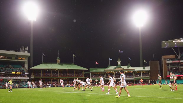 Heritage round: A general view of action during the round 19 NRL match between the St George Illawarra Dragons and the South Sydney Rabbitohs at Sydney Cricket Ground.