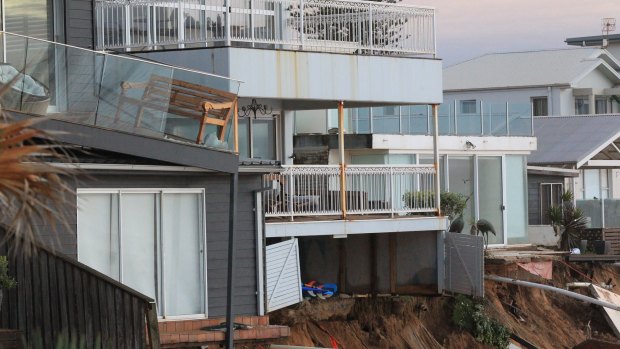 Collaroy home bore the brunt of the storm. 