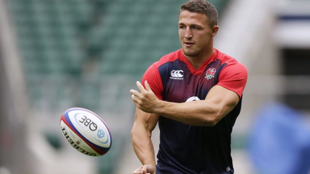 Dual international: Sam Burgess has been named in England's 31-man rugby union World Cup squad just a year after converting from rugby league.