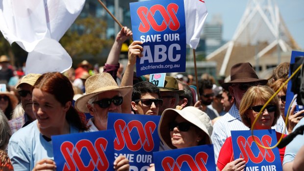Protests this week against cuts to the ABC