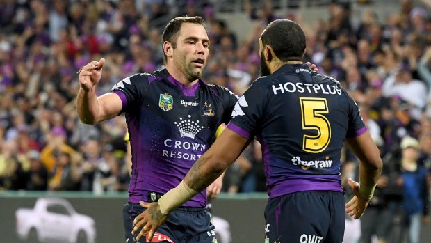Slow sales: The NRL is struggling to sell out Sunday's grand final featuring the Storm's Cameron Smith and Joshua Addo-Carr.