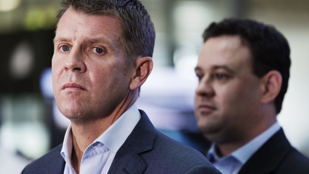 Standing by top cops: Premier Mike Baird.