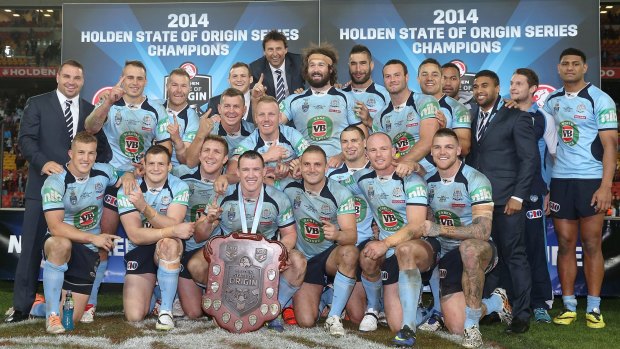 Holders of the shield: NSW after winning last year's series.