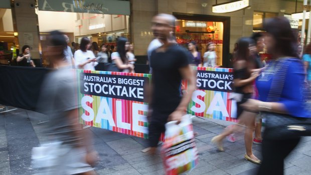 No time to waste as shoppers rush for a Boxing Day bargain.