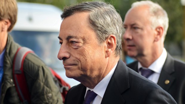 European Central Bank President Mario Draghi said that although there were some signs that wages were finally increasing, "we're still not there".