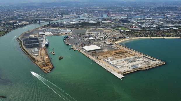 Webb Dock when under redevelopment in 2015. 