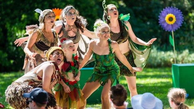 The Australian Shakespeare Company's Tinkerbell and the Dream Fairies in Melbourne's Royal Botanic Gardens.