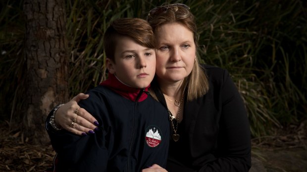 "This is emotional abuse": Natalie Wykes with her son, Kynan.