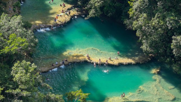 Semuc Champey: "It's a long, hard journey to get here but it's worth it." 