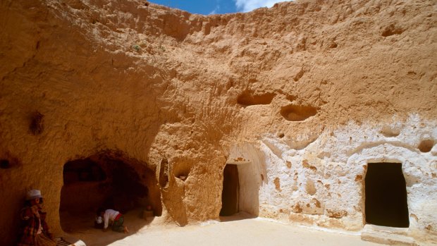 An underground cave house at Matmata.