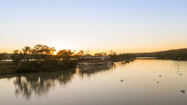 All aboard the 120-passenger paddle-steamer Murray Princess.