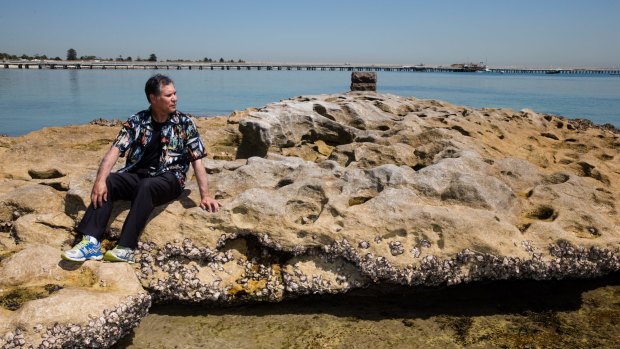 Aboriginal elder Shayne Williams at the spot in Kurnell where the English first landed in Australia.