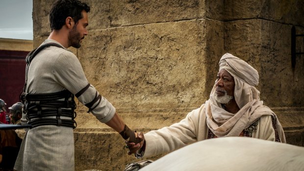 A film about the Roman Empire and about us – Huston as Ben-Hur and Morgan Freeman as Ilderim.