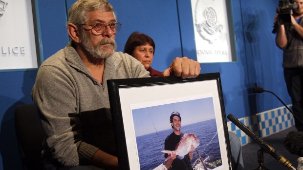 Cecil and Lorna Russouw at the announcement of a $100,000 reward for information on the death of their son James in May 2009.