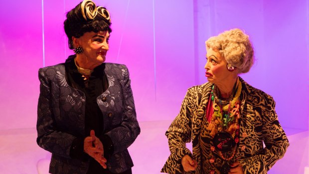 Maggie Dence and Belinda Giblin in <i>The Turquoise Elephant</i>.