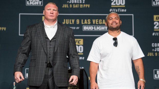 The 'big' event: 'Aussie-Kiwi' Mark Hunt will be up against WWE legend and former UFC heavyweight champion Brock Lesnar.