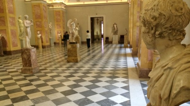 2nd-century bust of Eros keeping watch at the remarkable Winter Palace in St Petersburg.