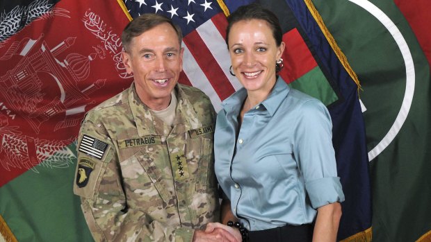 General David Petraeus, then commander of the NATO International Security Assistance Force, with Paula Broadwell, his biographer, in Afghanistan in 2011.