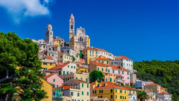 The village of Cervo on the Italian Riviera in the province of Imperia.