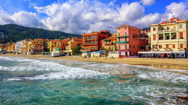 Alassio on the Italian Riviera by San Remo, Liguria.